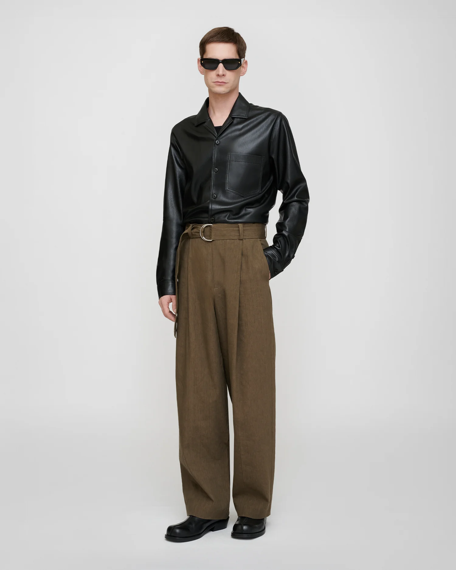 Duco - Okobor™ Alt-Leather Long Sleeve Shirt - Black - Image 2