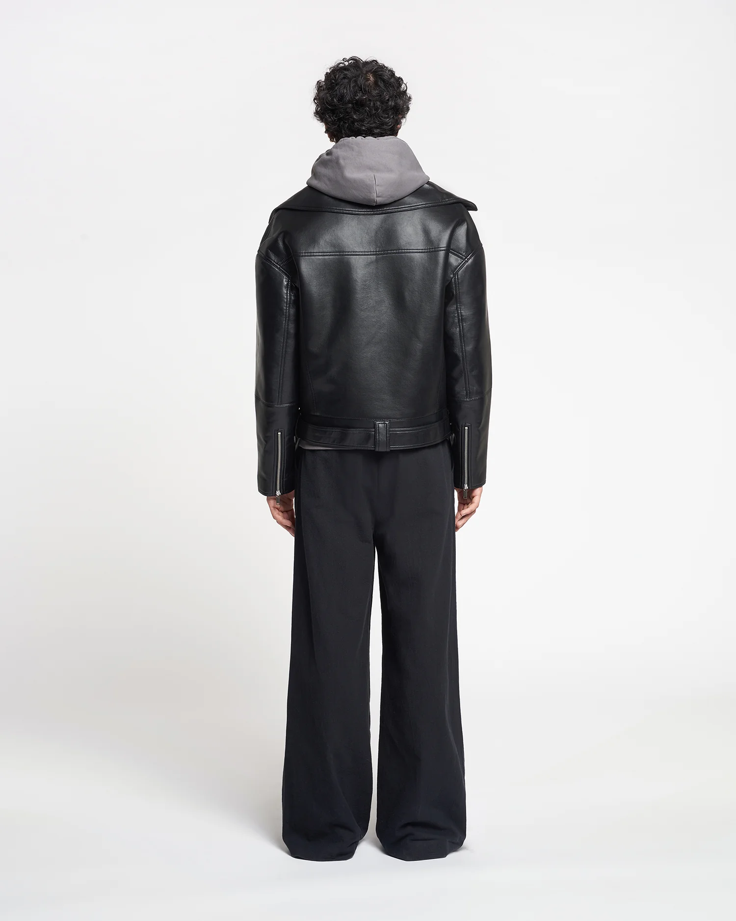 Berti - Regenerated leather jacket - Black - Image 4
