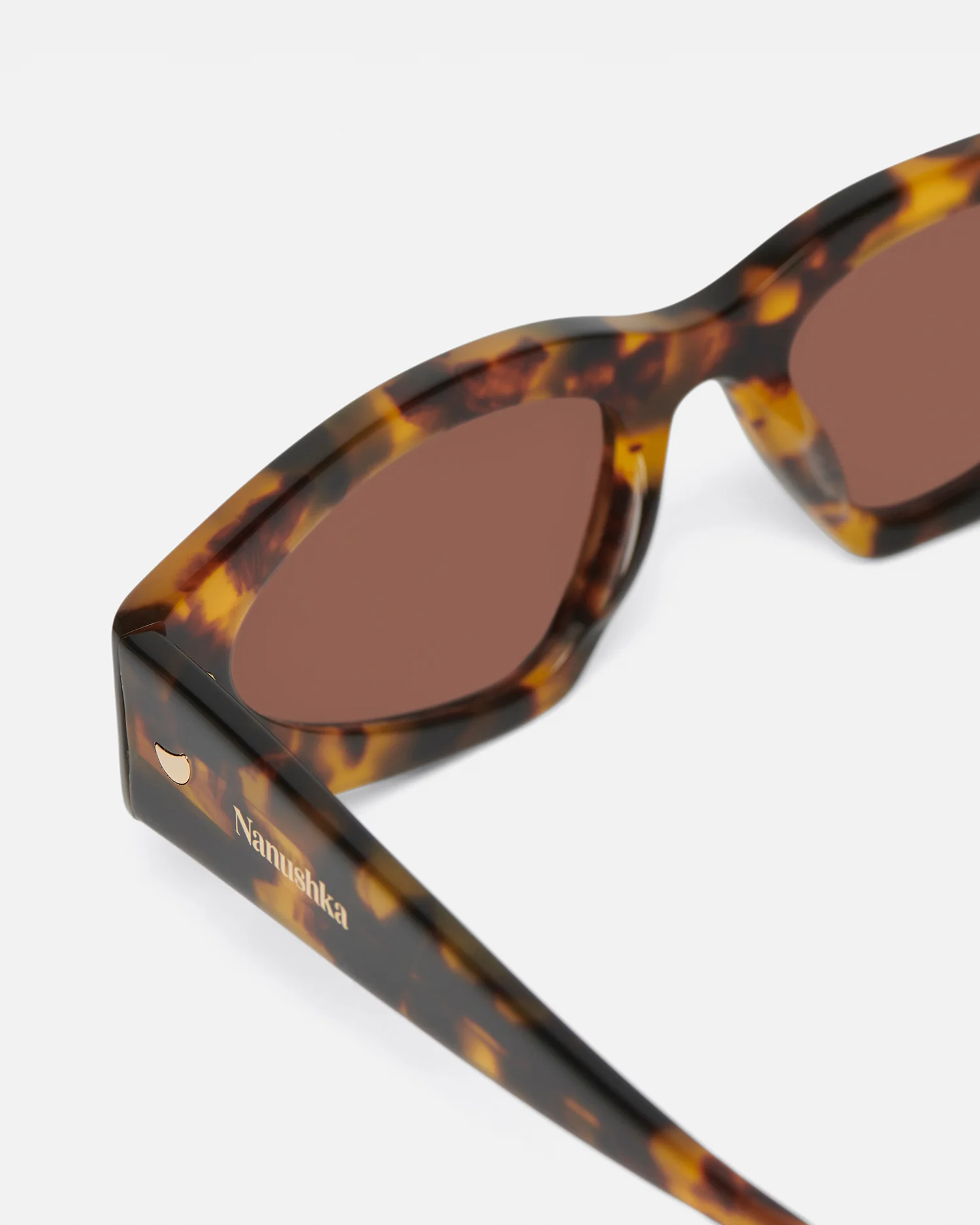 Crista - Bio-Plastic D-Frame Sunglasses - Dark Amber - Image 3