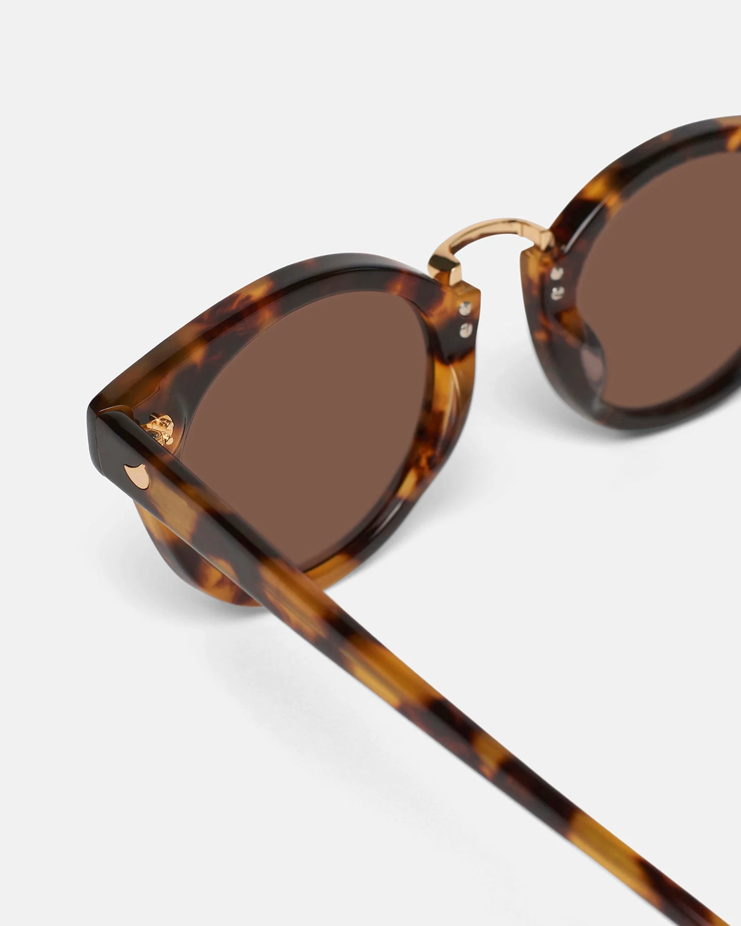 Duy - Bio-Plastic Round-Frame Sunglasses - Dark Amber - Image 3