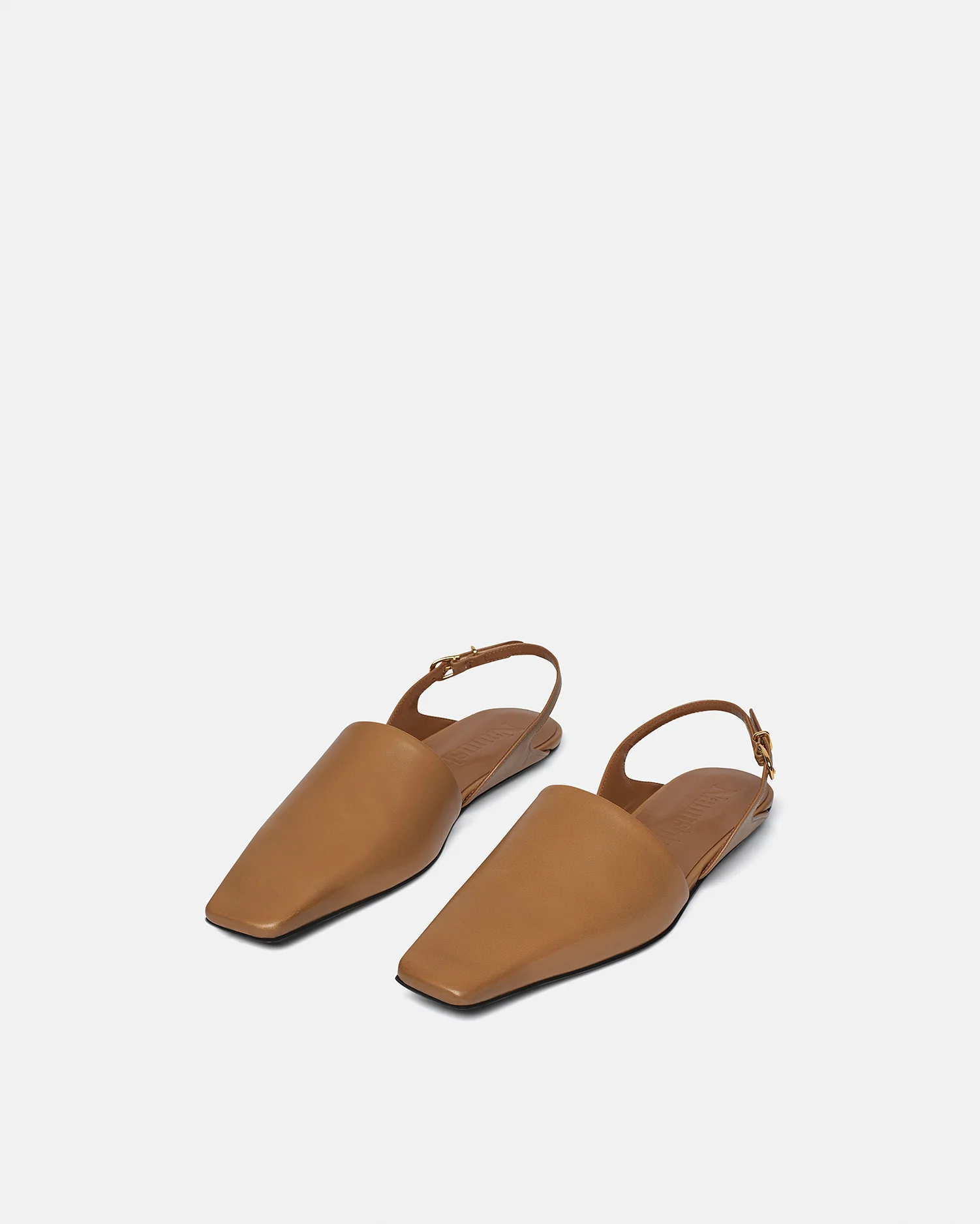 Maimu - Leather Point-Toe Flats - Nut Brown - Image 3