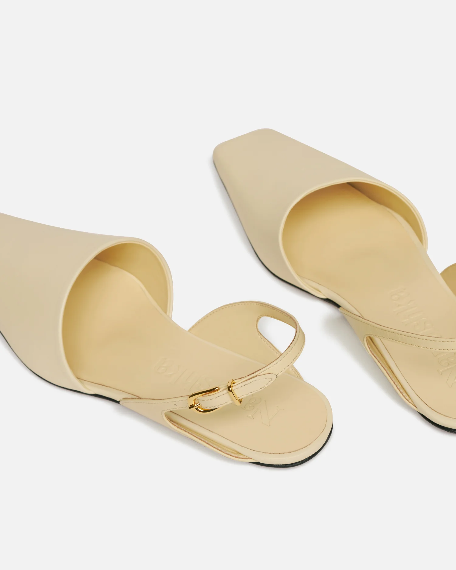 Maimu - Leather Point-Toe Flats - Off White - Image 5