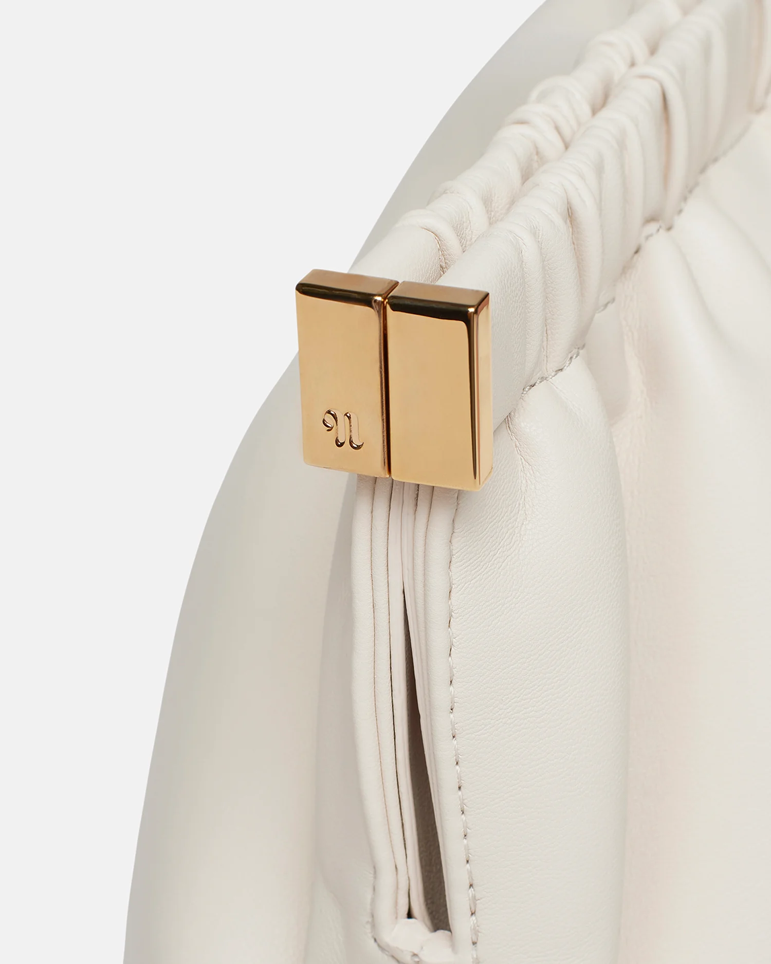 The Bar Clutch - Alt-Nappa Clutch - Off White - Image 4