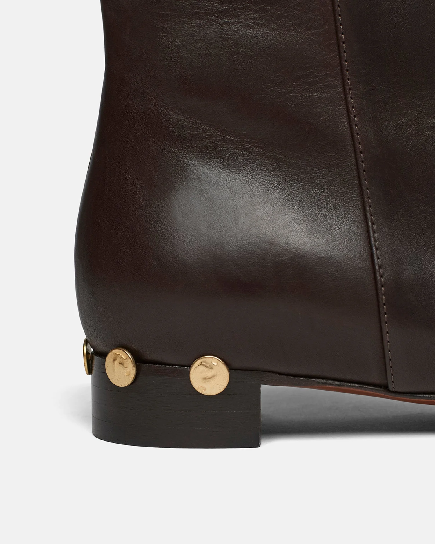 Isla - Elongated Square Toe Boots - Dark Chocolate - Image 5