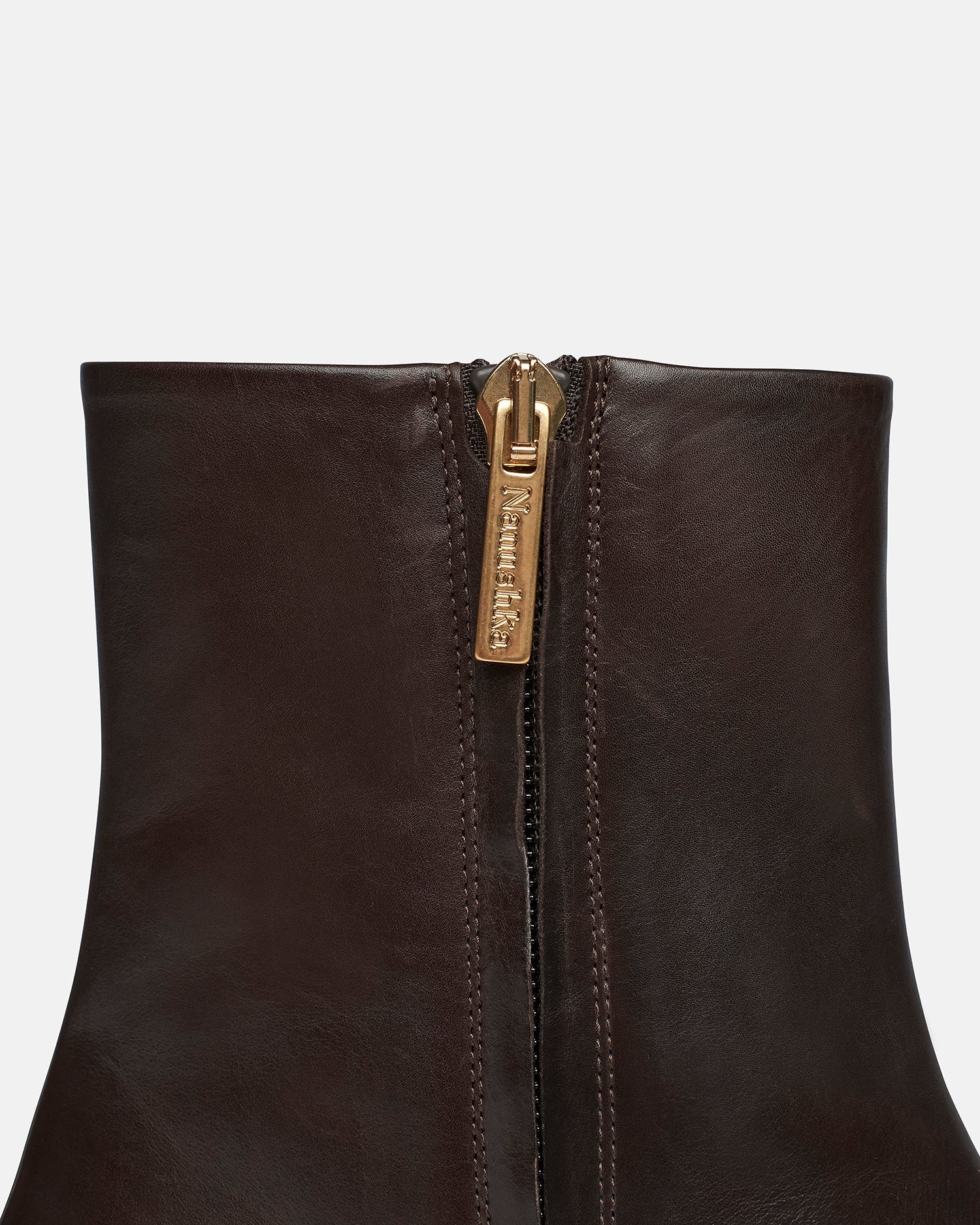 Isla - Elongated Square Toe Boots - Dark Chocolate - Image 6