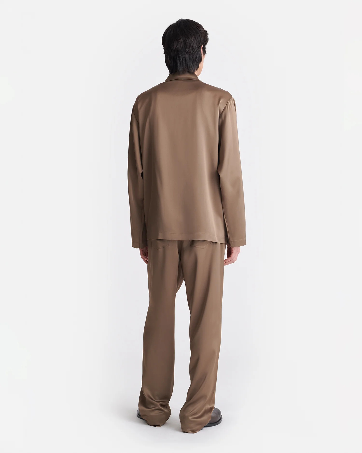 Macen - Slip Satin Trousers - Coffee Bean - Image 3