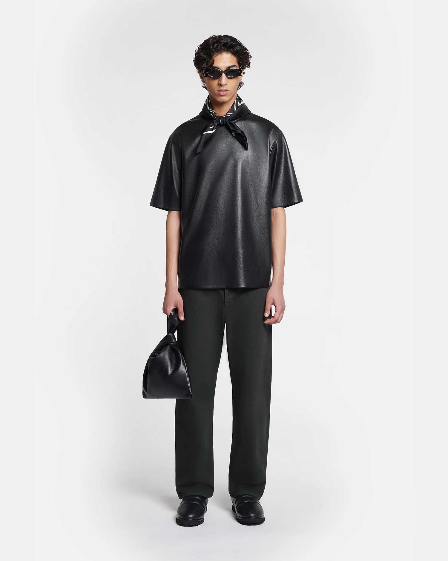 Isaac - Okobor™ Alt-Leather T-Shirt - Black - Image 3