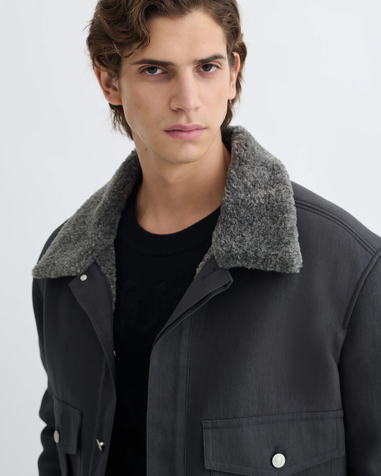 Nowell - Wax Cotton Jacket - Graphite - Image 3