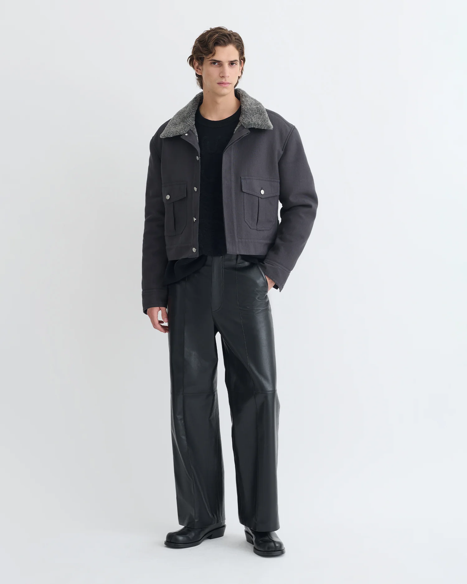 Nowell - Wax Cotton Jacket - Graphite - Image 4