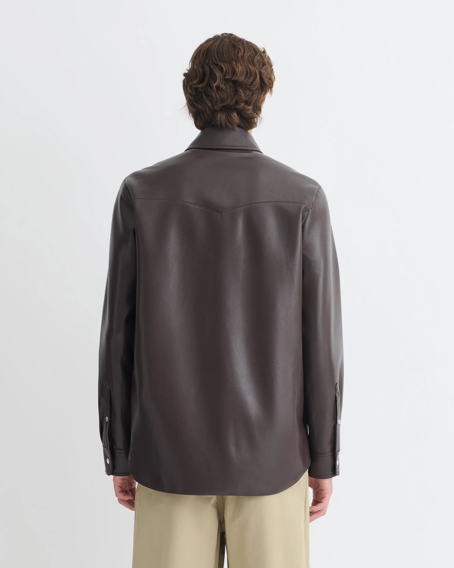 Braylo - Okobor™ Alt-Leather Shirt - Coffee Ground - Image 3