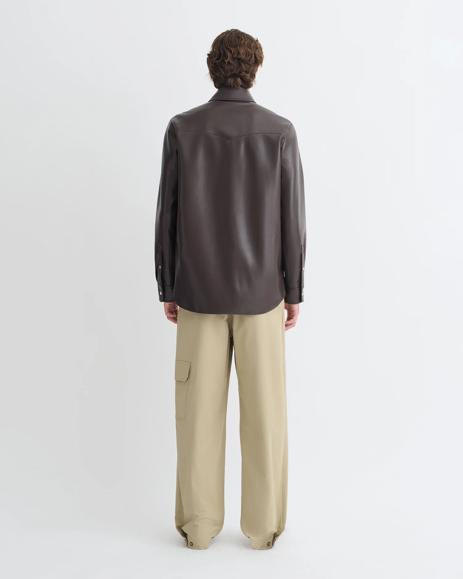 Braylo - Okobor™ Alt-Leather Shirt - Coffee Ground - Image 5