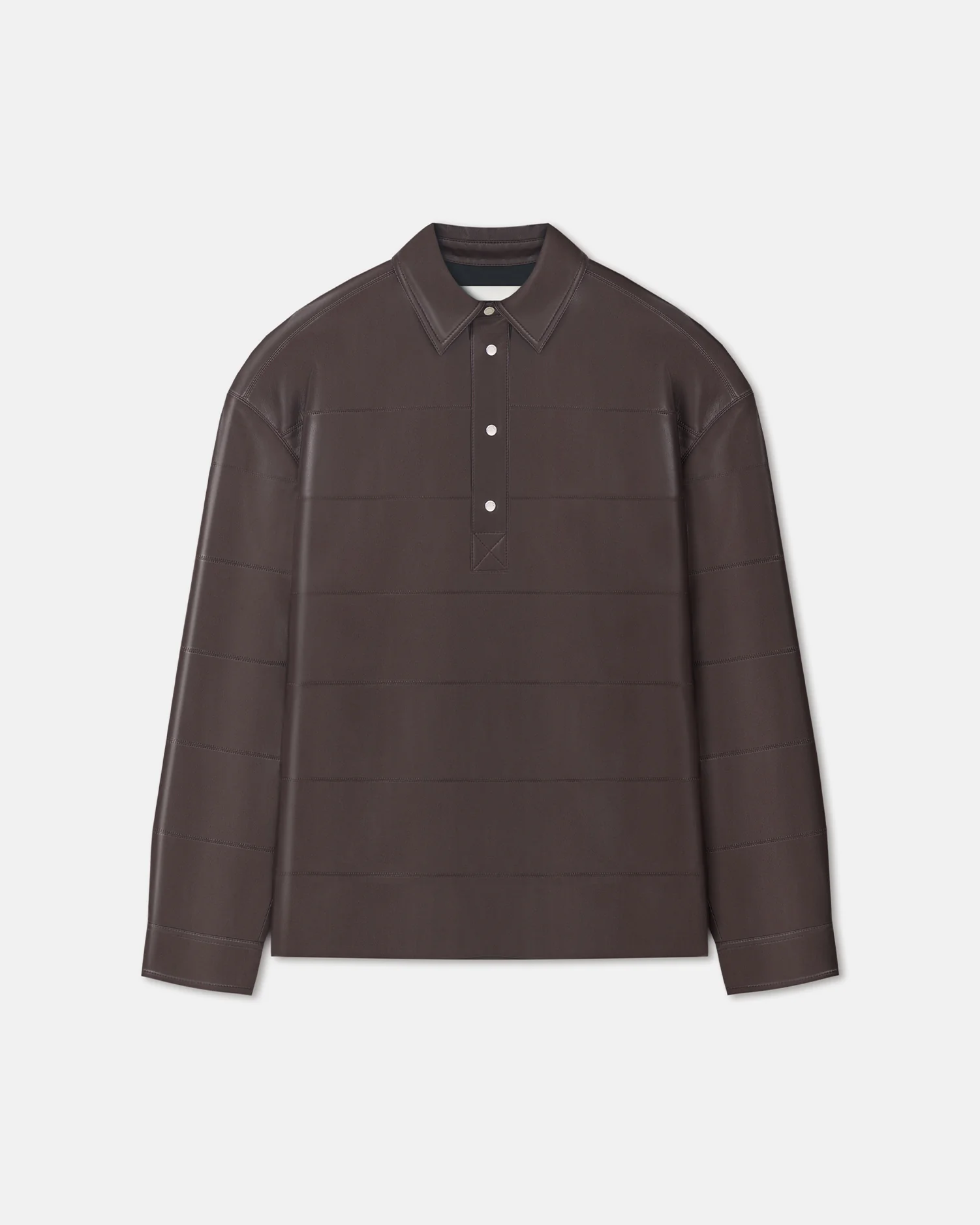 Mateo - Okobor™ Alt-Leather Polo Shirt - Coffee Ground - Image 5