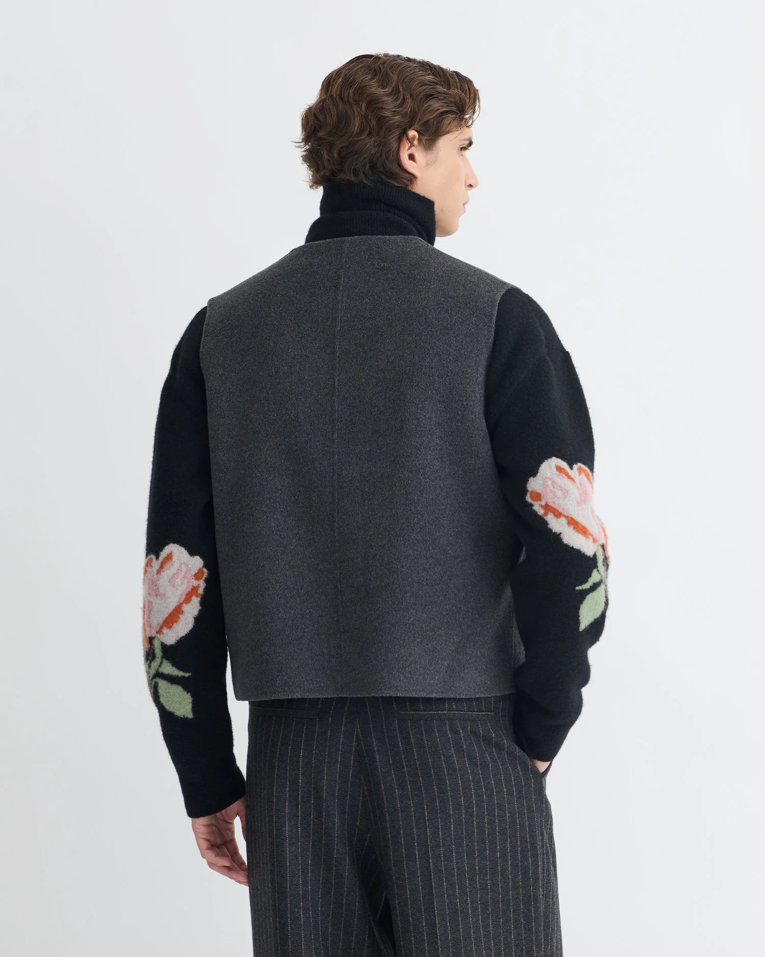 Mykel - Cropped vest - Grey Melange - Image 2