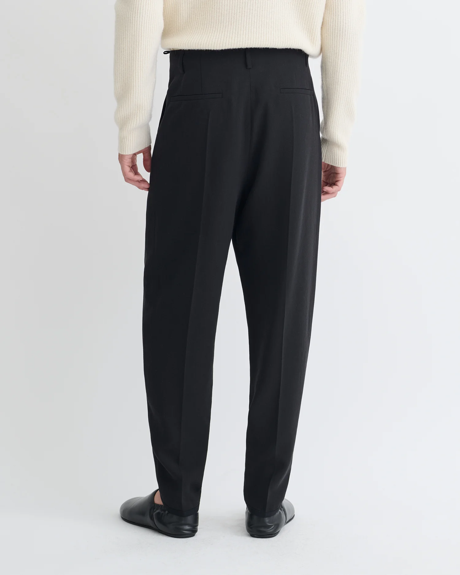 Eamon - Crepe Twill Tapered Pants - Black - Image 3