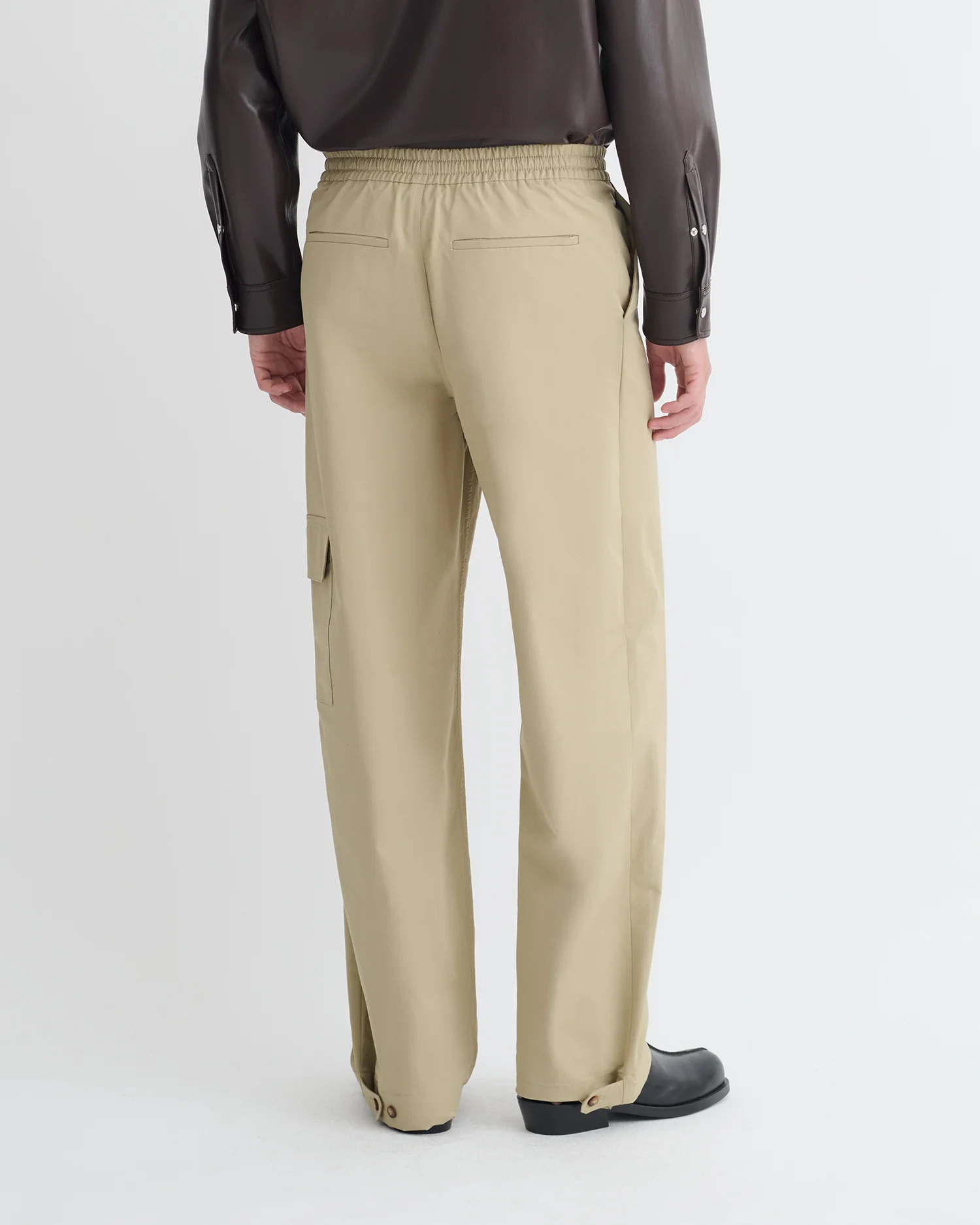 Navid - Tech Twill Balloon-Leg Pants - Pebble - Image 3