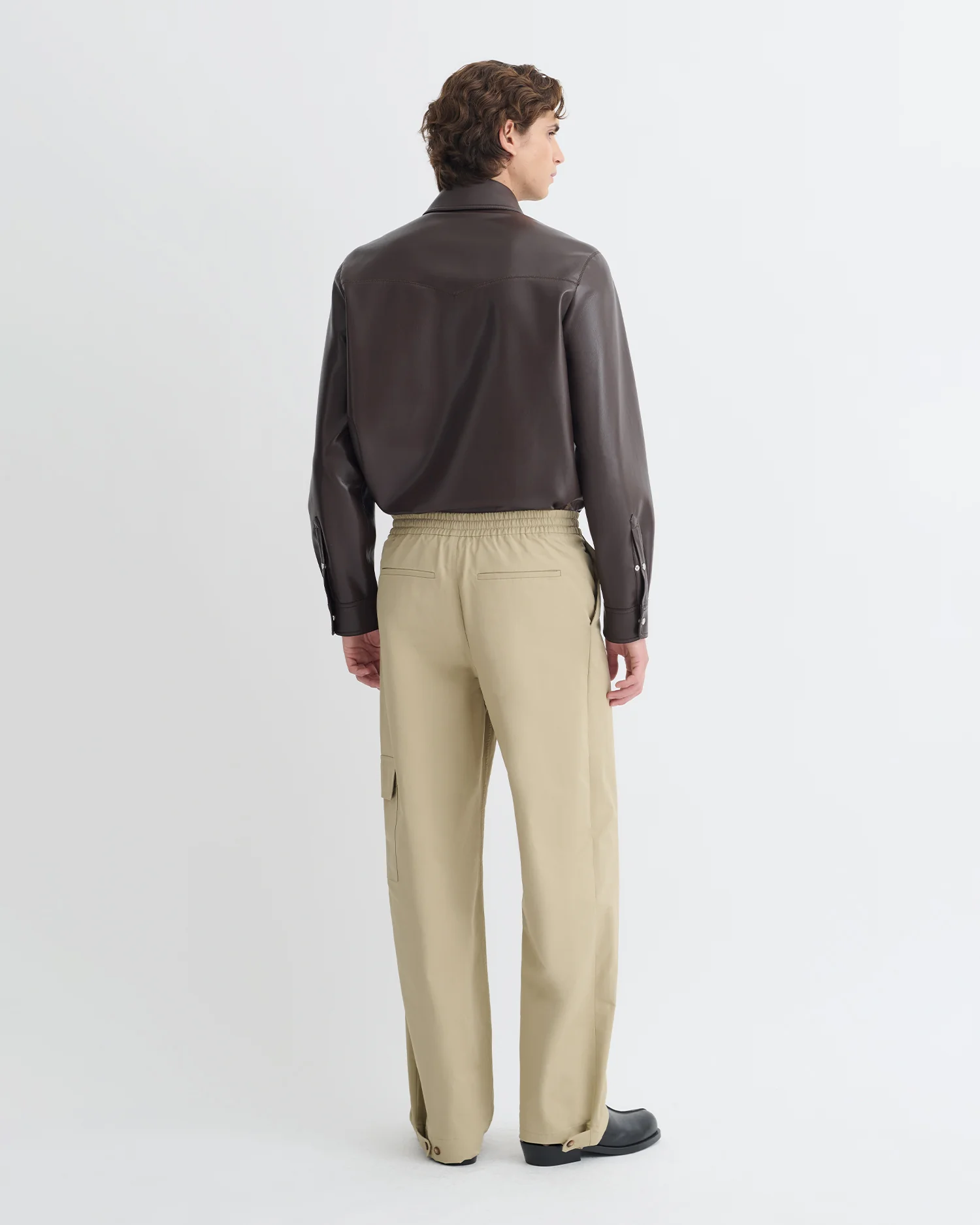 Navid - Tech Twill Balloon-Leg Pants - Pebble - Image 4