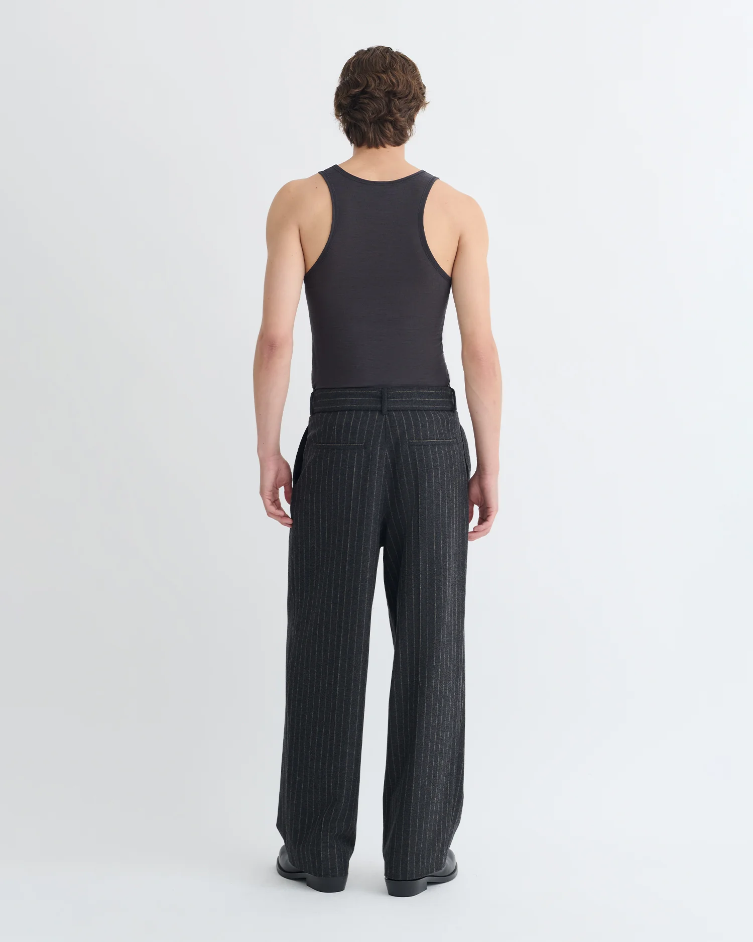 Jahi - Melange Wool Jersey Tank Top - Grey Melange - Image 4
