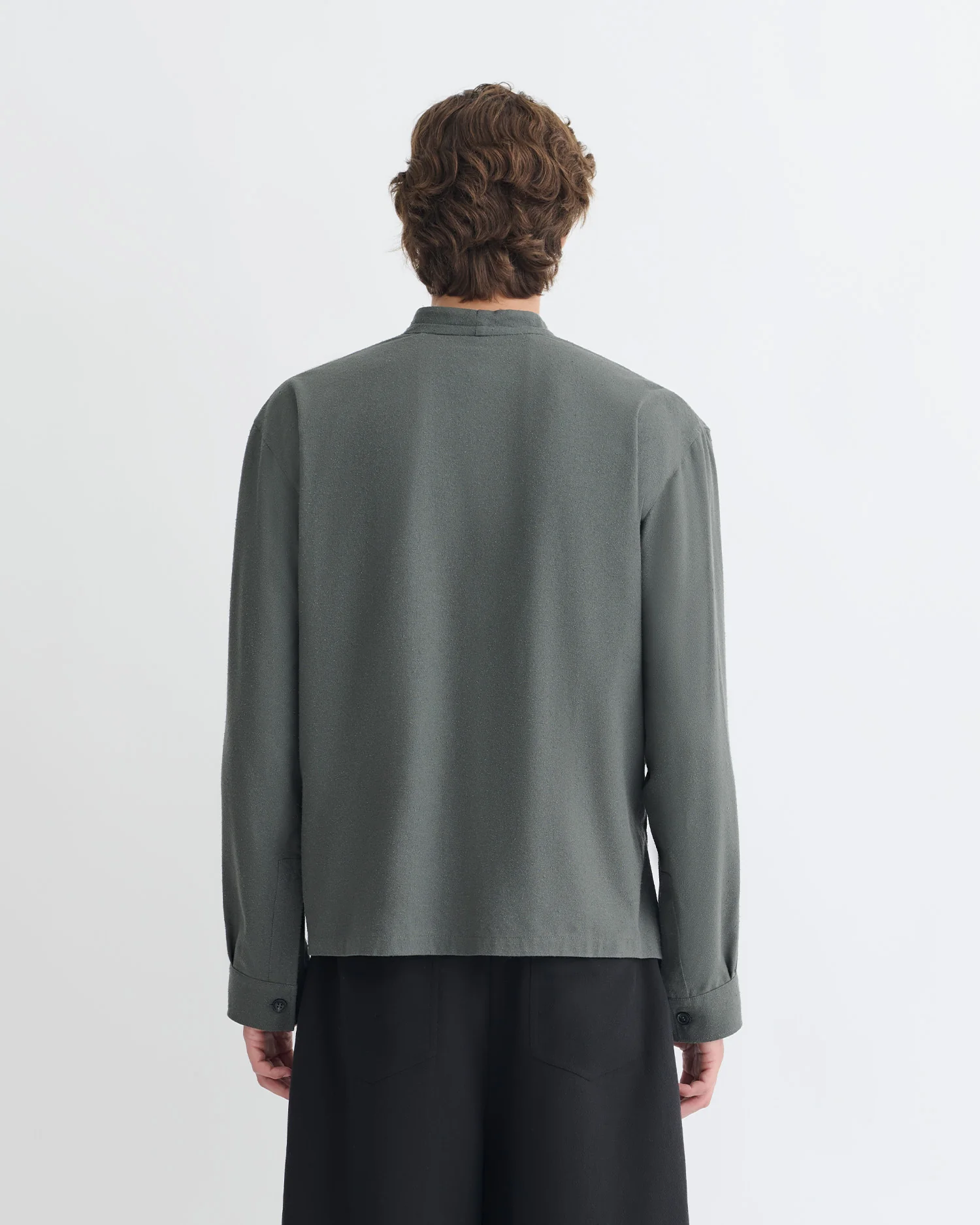 Yorick - Wrap shirt - Dark Grey - Image 2