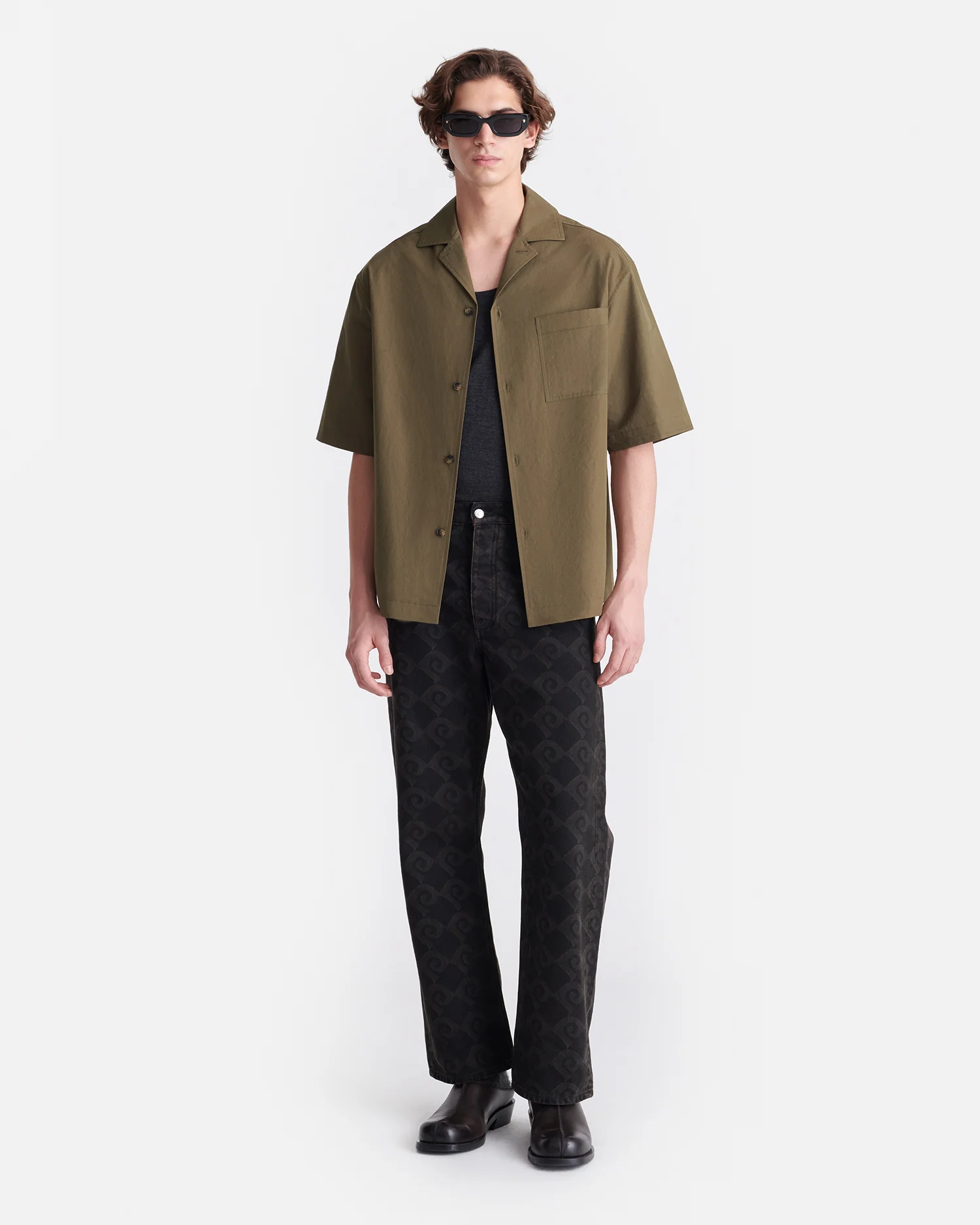 Caspian - Heavy Poplin Shirt - Uniform Green - Image 2