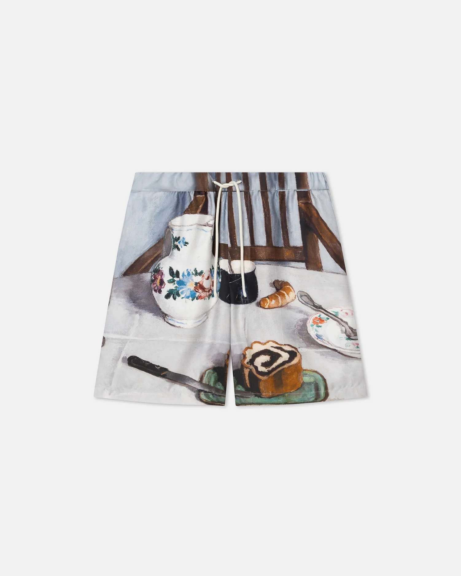 Doxxi - Printed Silk Twill Shorts - Poppyseed Cake - Image 4