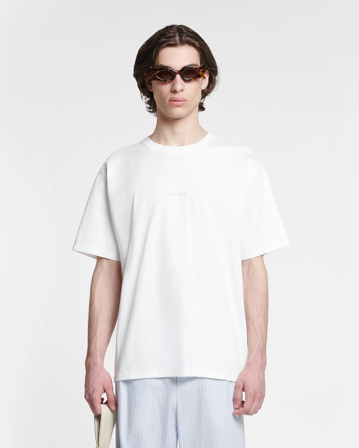 Reece - Embroidered T-shirt  - Off White - Image 4