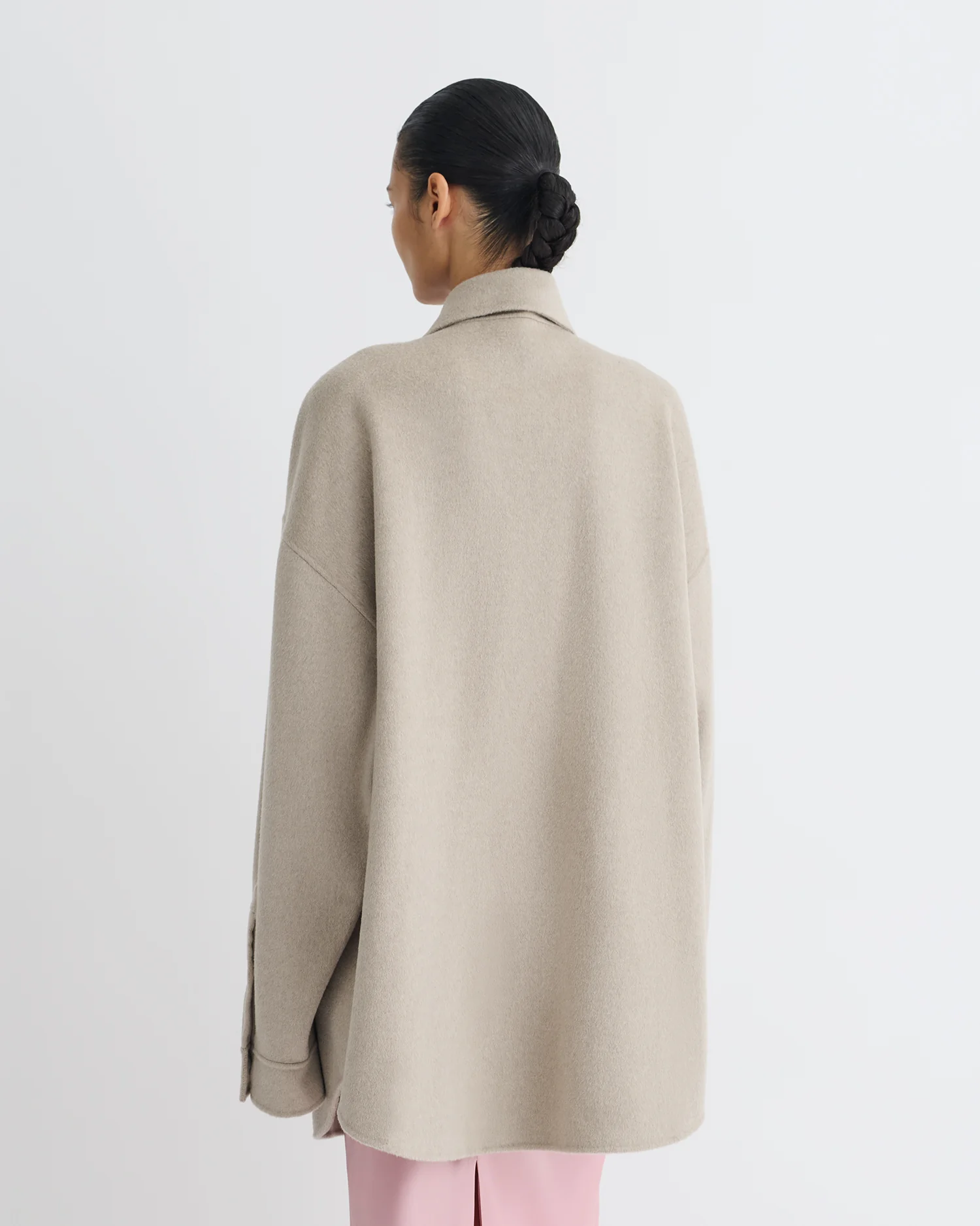 Martin - Double Wool Overshirt - Stone - Image 4