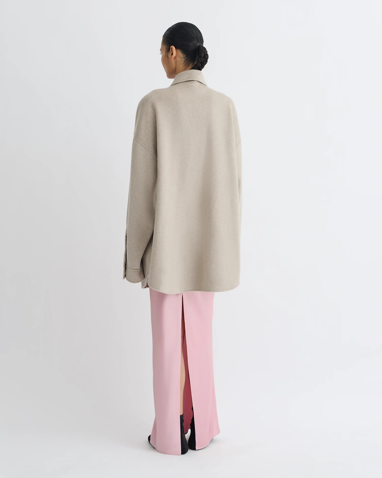 Martin - Double Wool Overshirt - Stone - Image 8