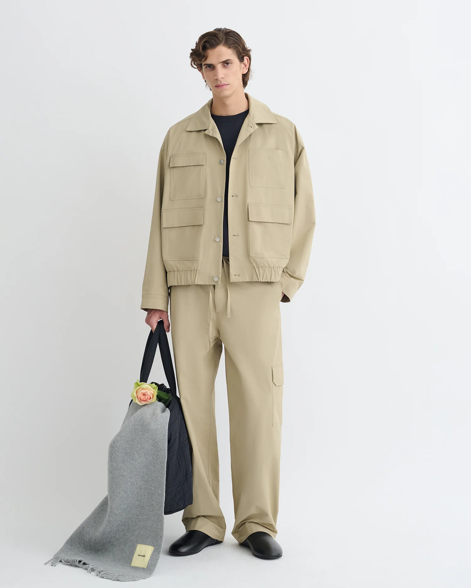 Zubin - Tech Twill Jacket - Pebble - Image 3