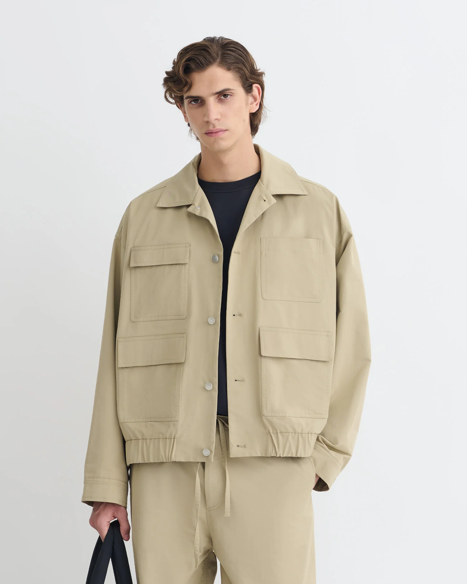 Zubin - Tech Twill Jacket - Pebble - Image 5