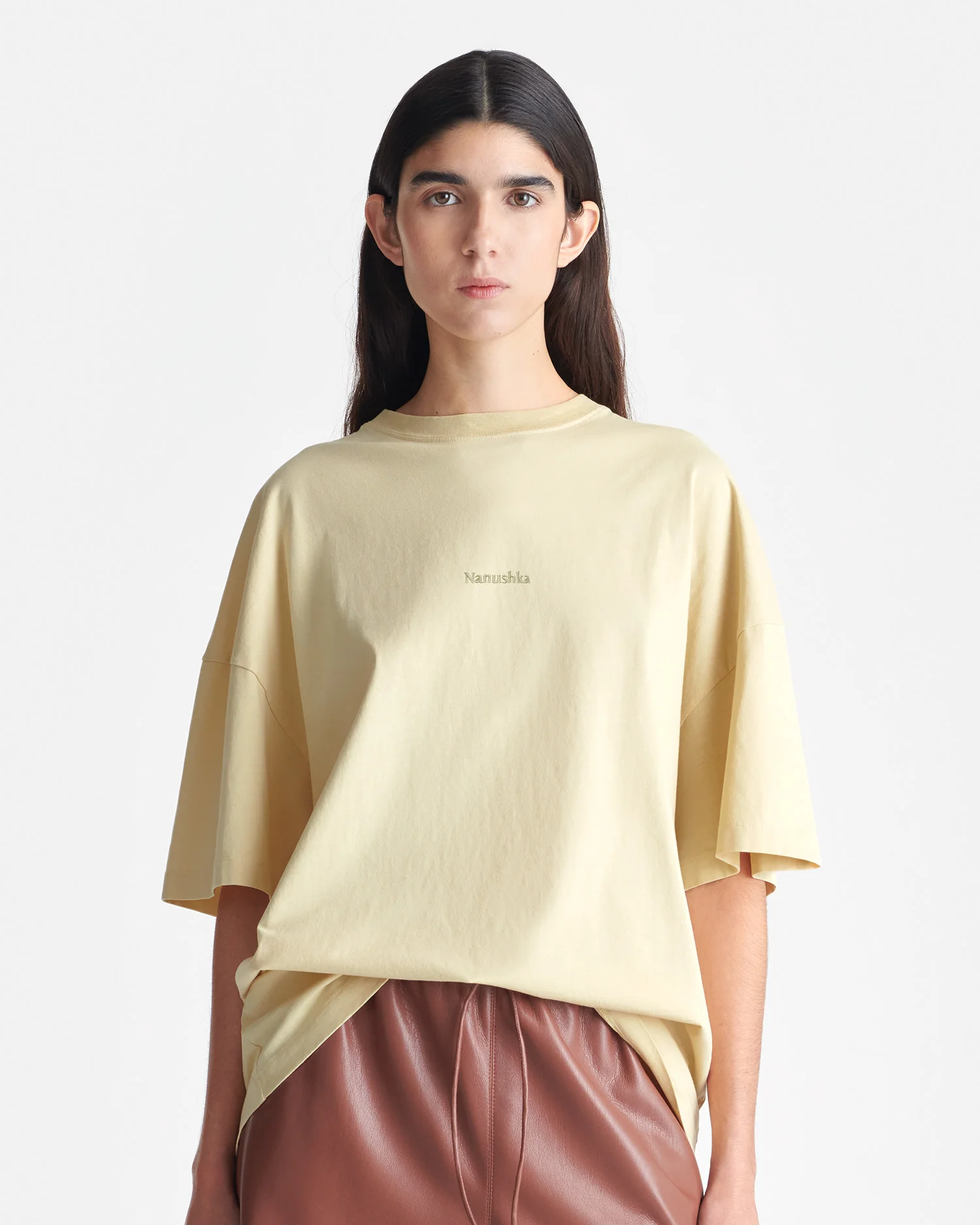 Wren - Printed Cotton-Jersey T-Shirt - Creme/Gingerbread Heart - Image 3