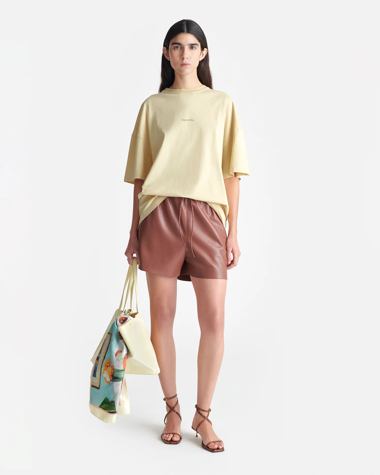Wren - Printed Cotton-Jersey T-Shirt - Creme/Gingerbread Heart - Image 5