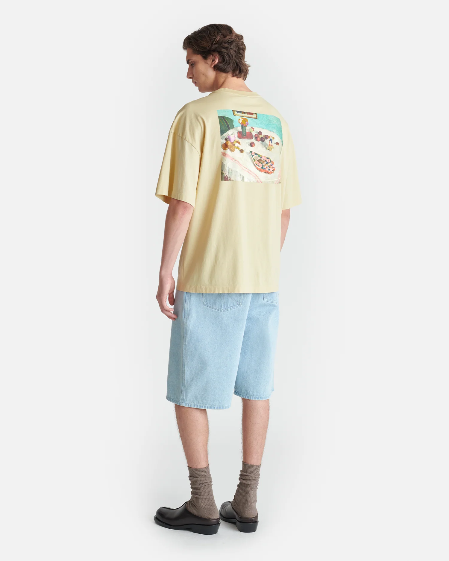 Wren - Printed Cotton-Jersey T-Shirt - Creme/Gingerbread Heart - Image 8