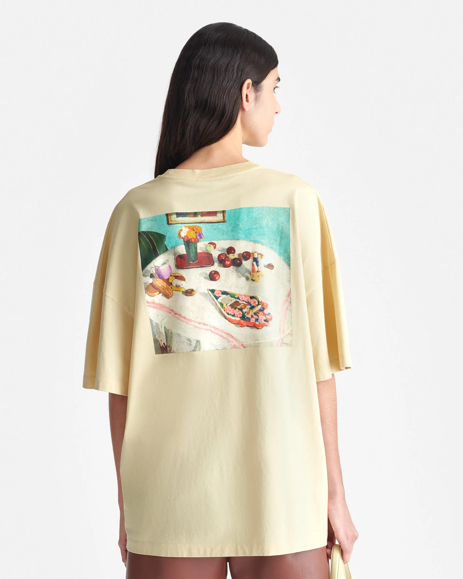 Wren - Printed Cotton-Jersey T-Shirt - Creme/Gingerbread Heart - Image 9