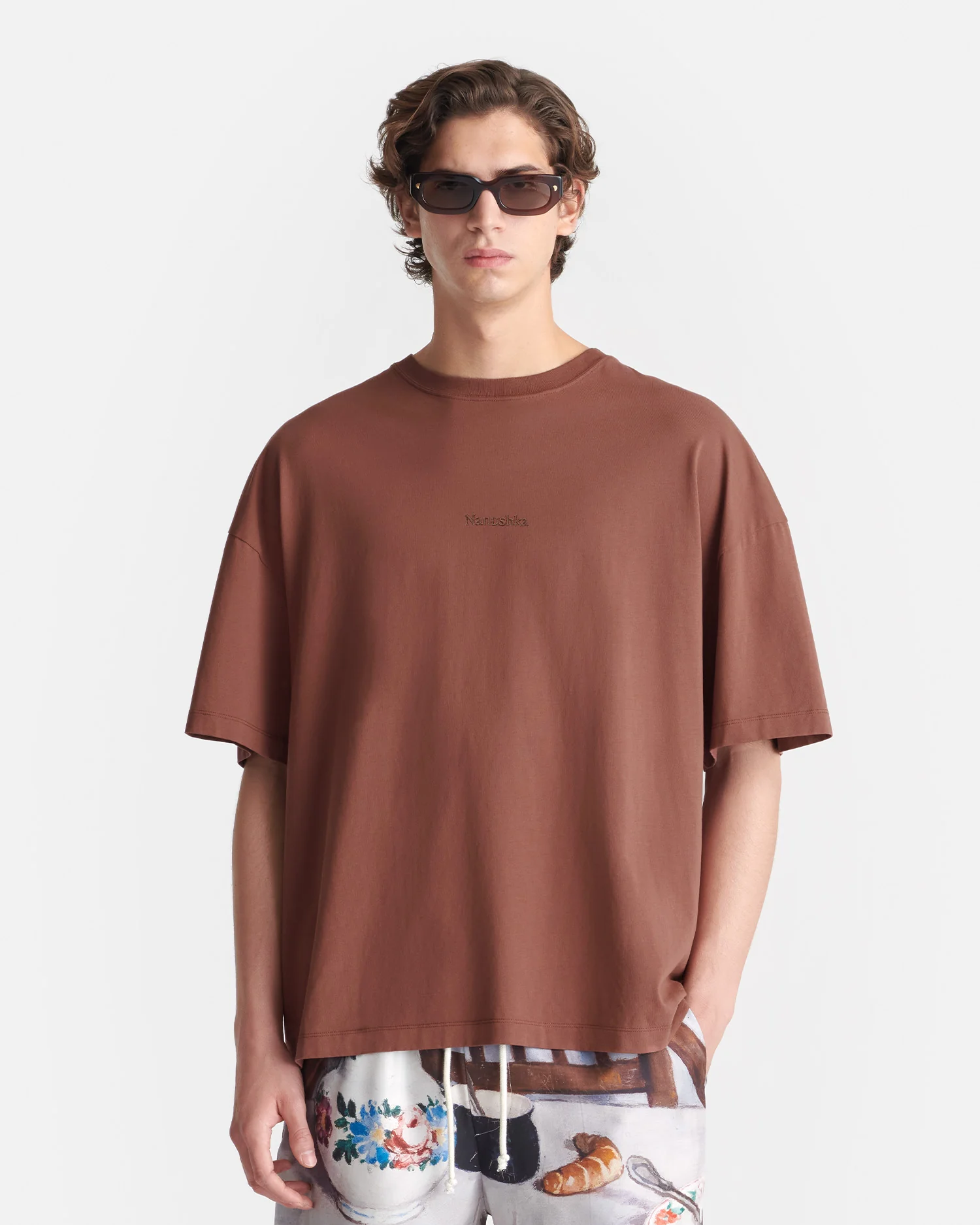 Wren - Printed Cotton-Jersey T-Shirt - Rust/Poppyseed Cake - Image 4