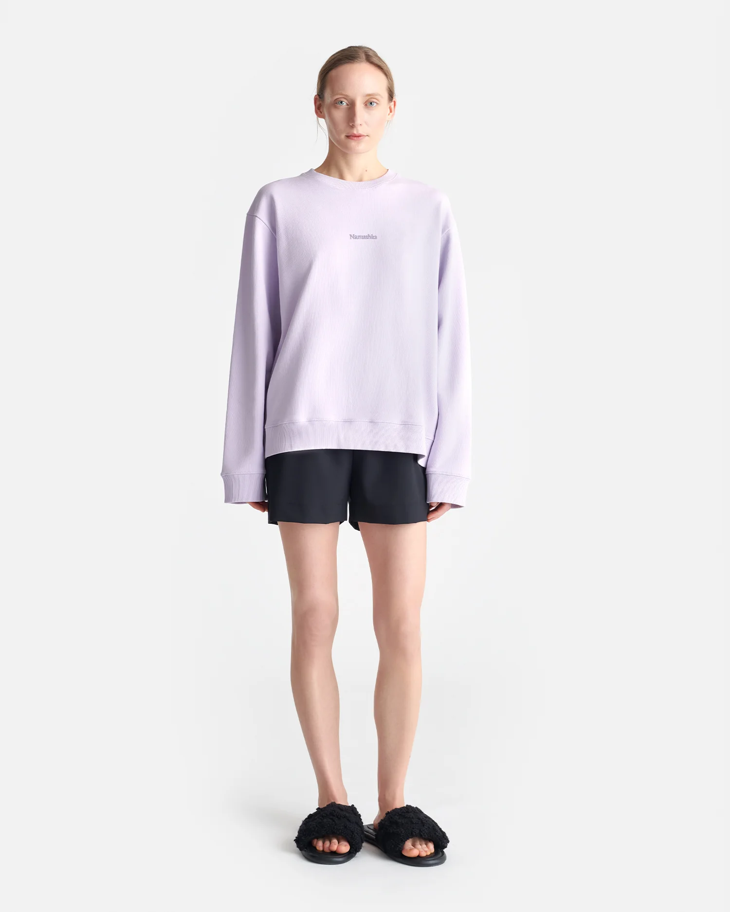 Remy - Printed Cotton-Fleece Sweatshirt - Lilac/Black/Books - Image 5