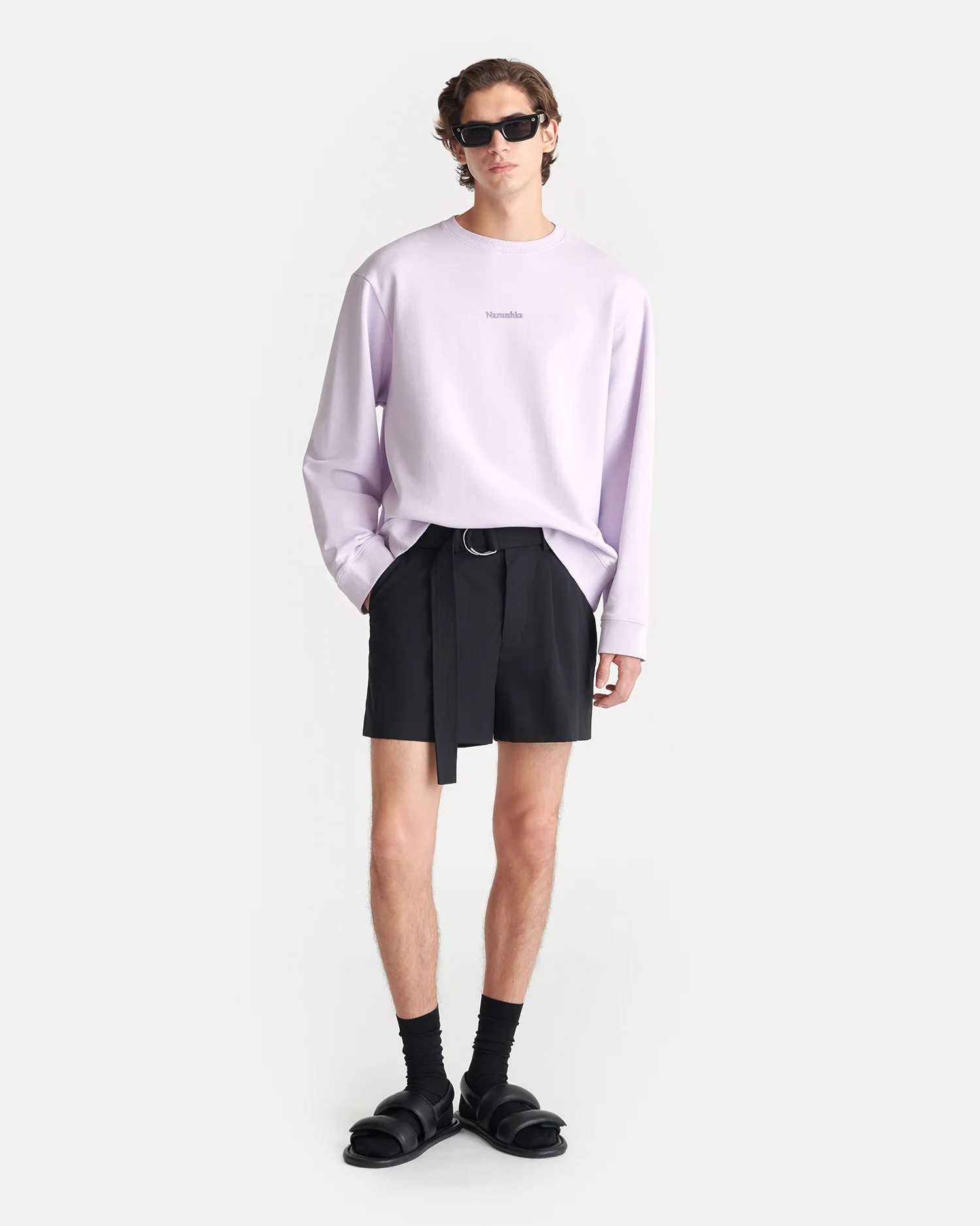 Remy - Printed Cotton-Fleece Sweatshirt - Lilac/Black/Books - Image 6
