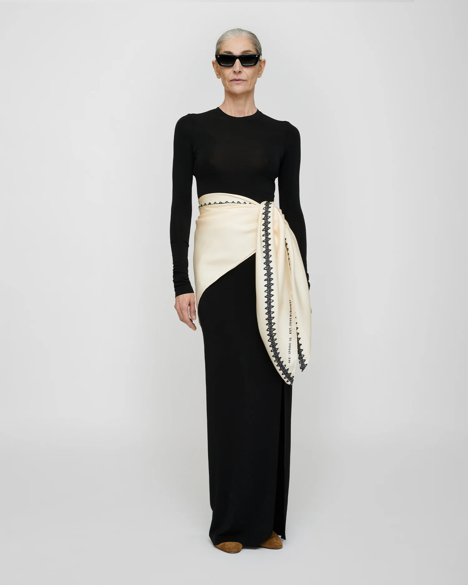 Miani - Silk scarf - Origami Creme - Image 2