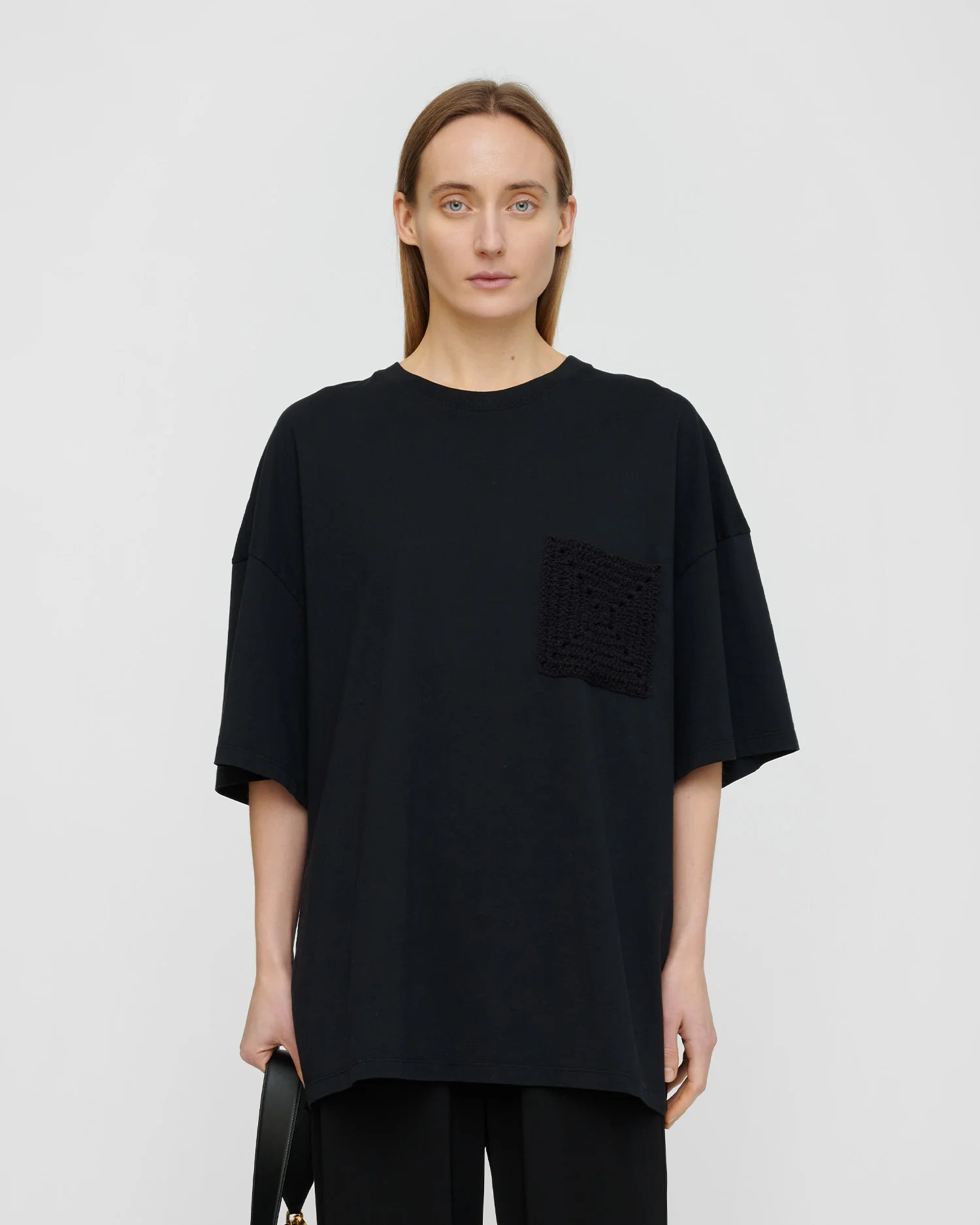 Wren Origami - Crochet T-shirt - Black - Image 3