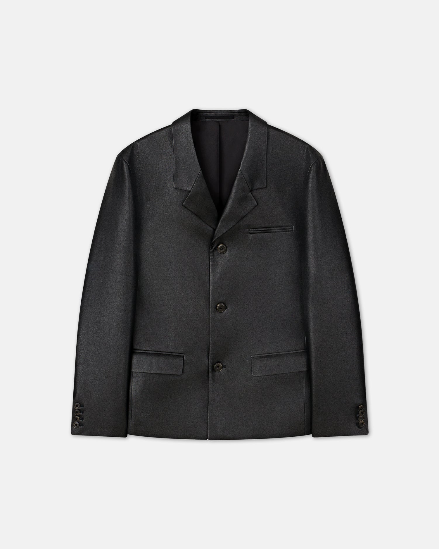 Rox - Regenerated leather blazer - Black - Image 3