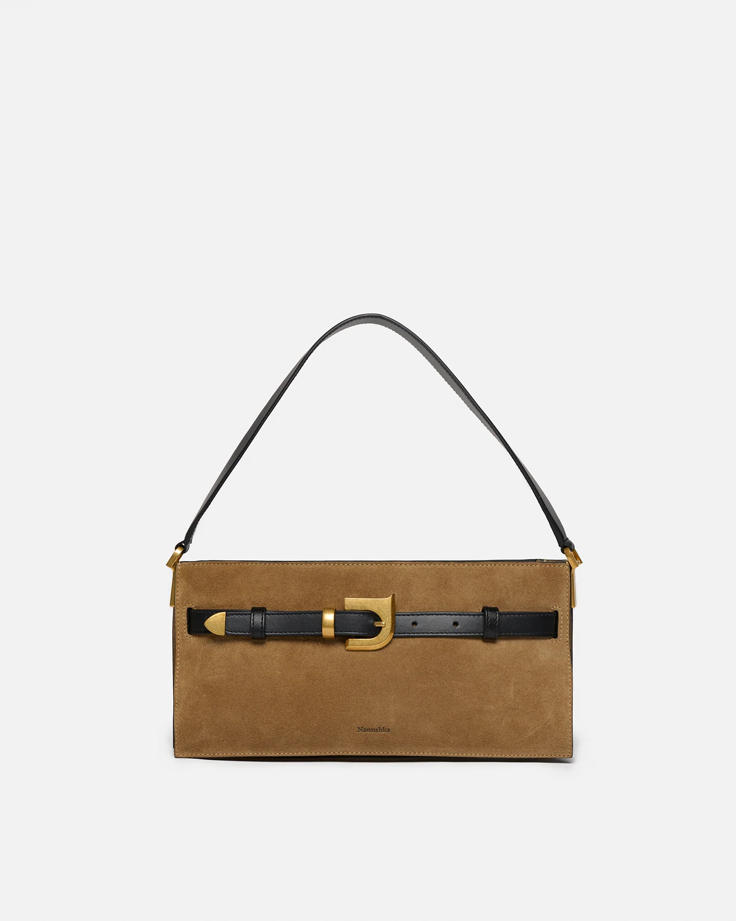 Harmonica Mini - Suede bag - Brown