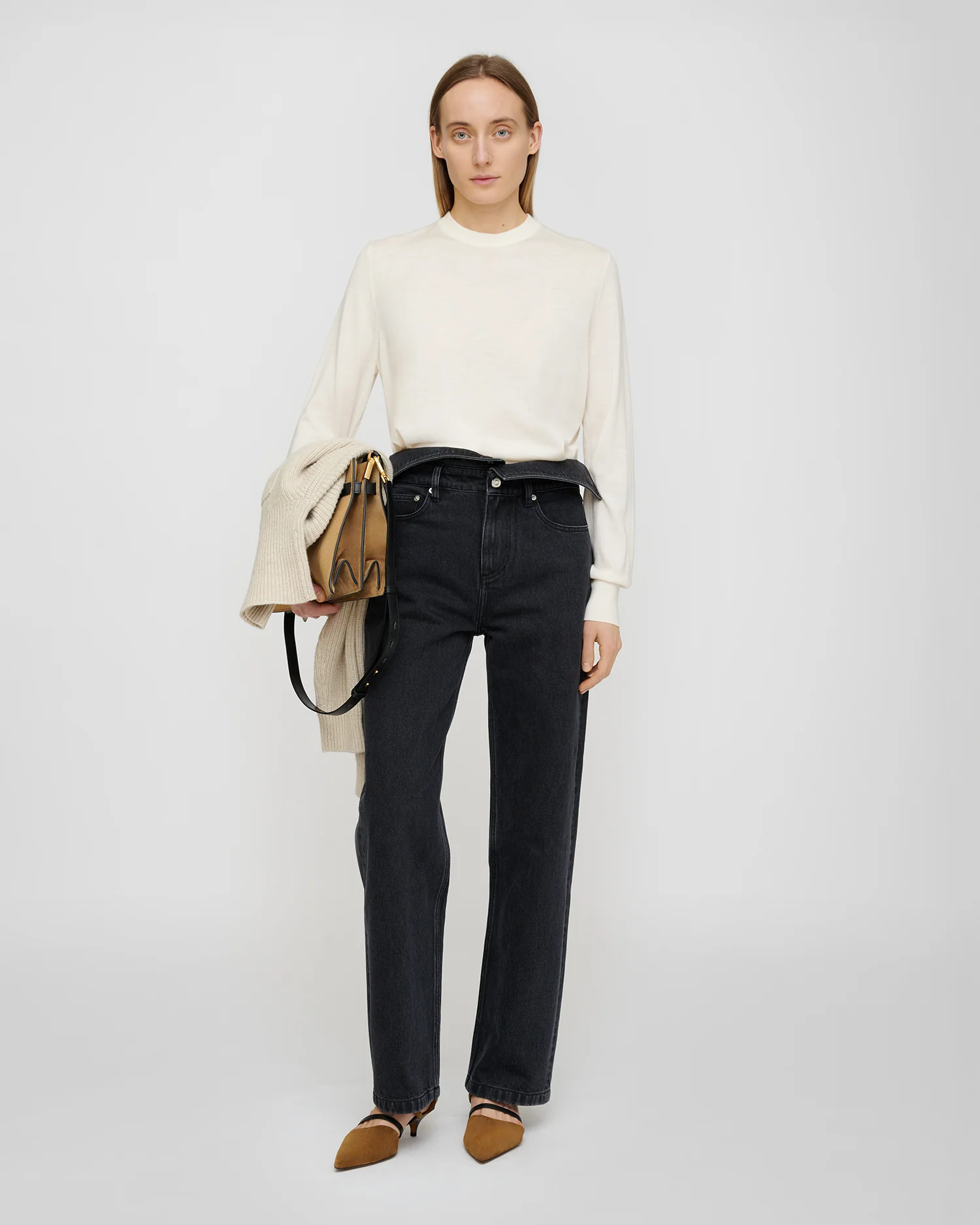 Nadra - Fine merino sweater - Creme