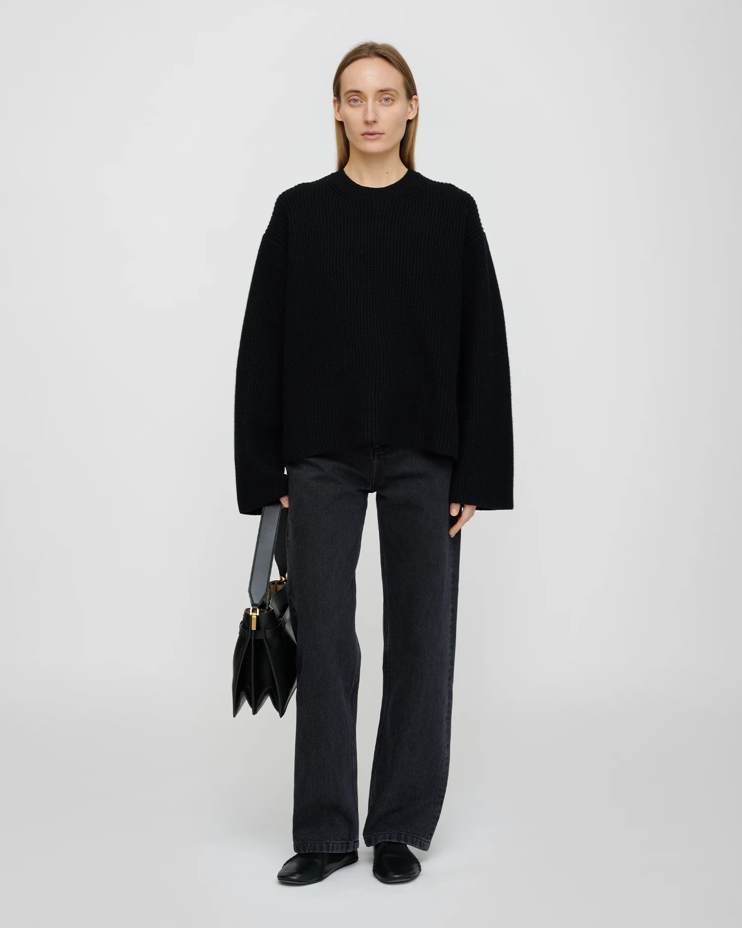 Maura - Merino cashmere sweater - Black