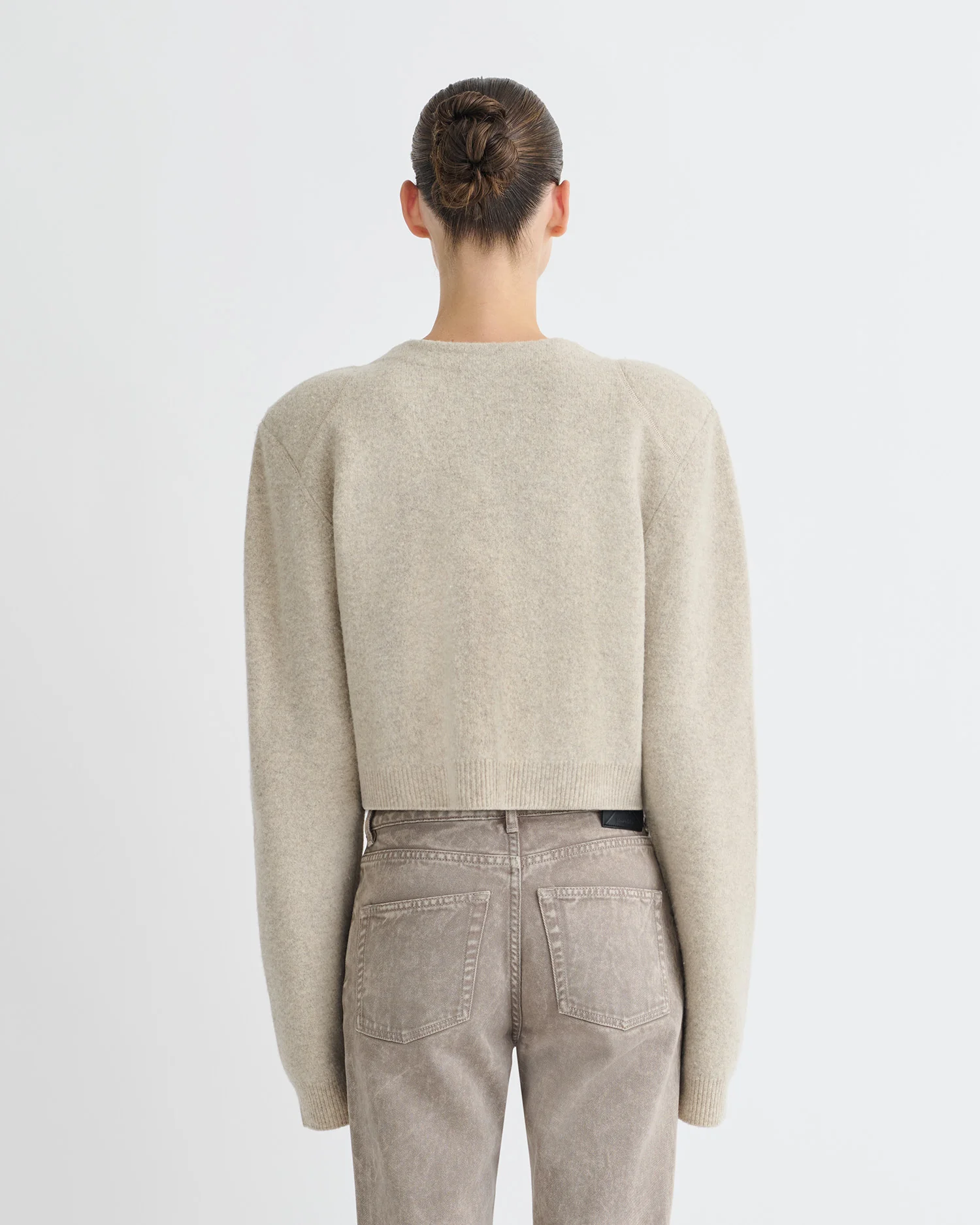 Raddix - Overwashed Merino Cardigan - Oatmeal - Image 5