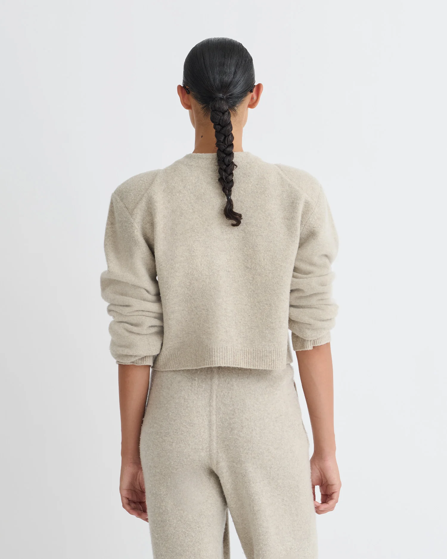 Raddix - Overwashed Merino Cardigan - Oatmeal - Image 6