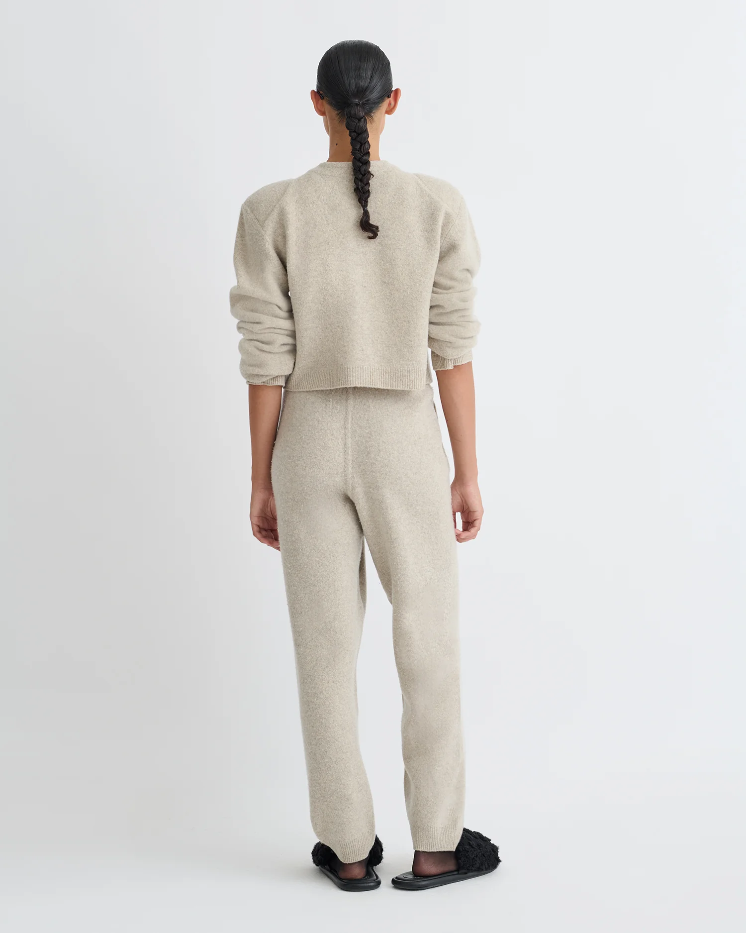 Raddix - Overwashed Merino Cardigan - Oatmeal - Image 8