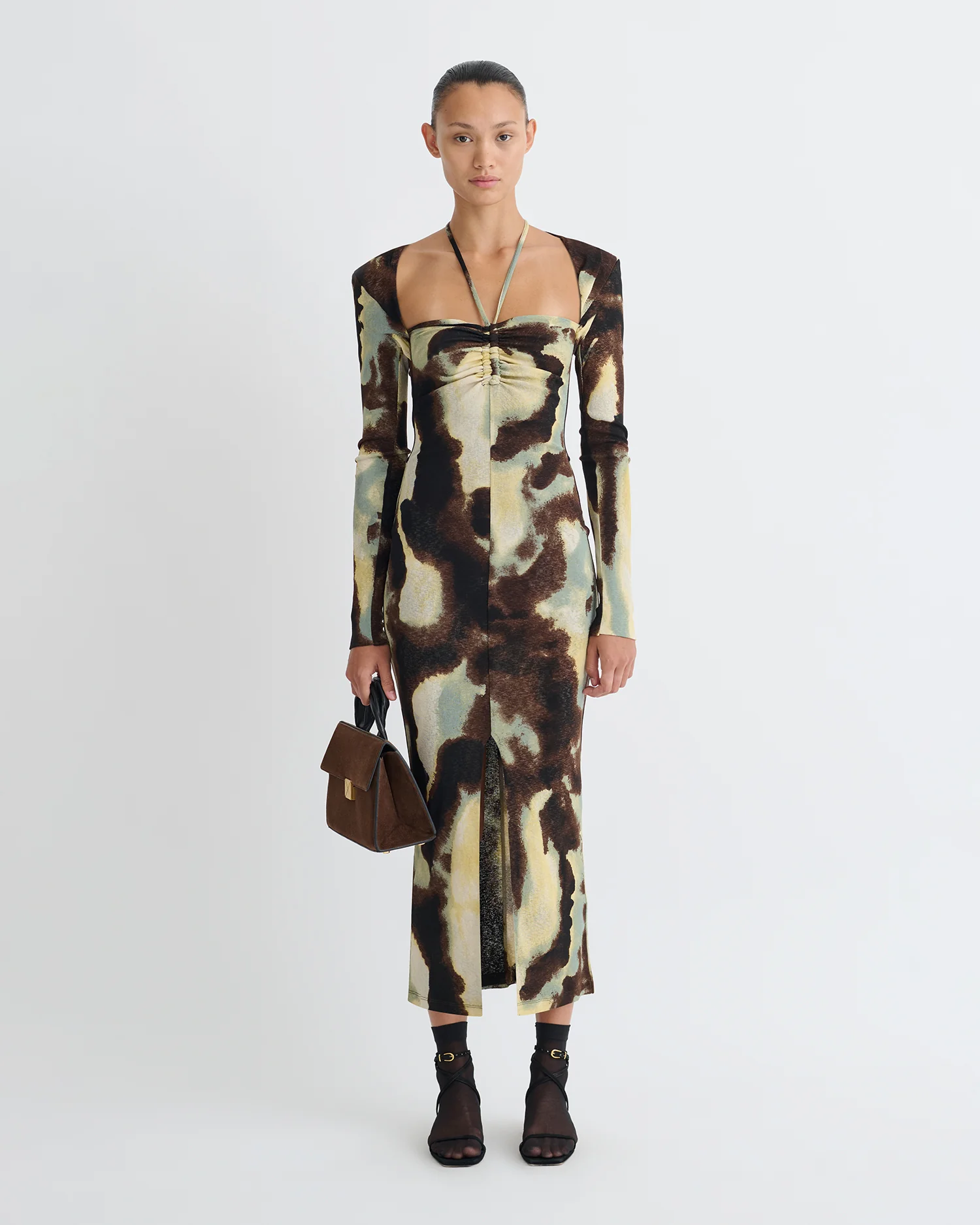 Aponi - Mesh Jersey Dress - Watercolor Sage - Image 3