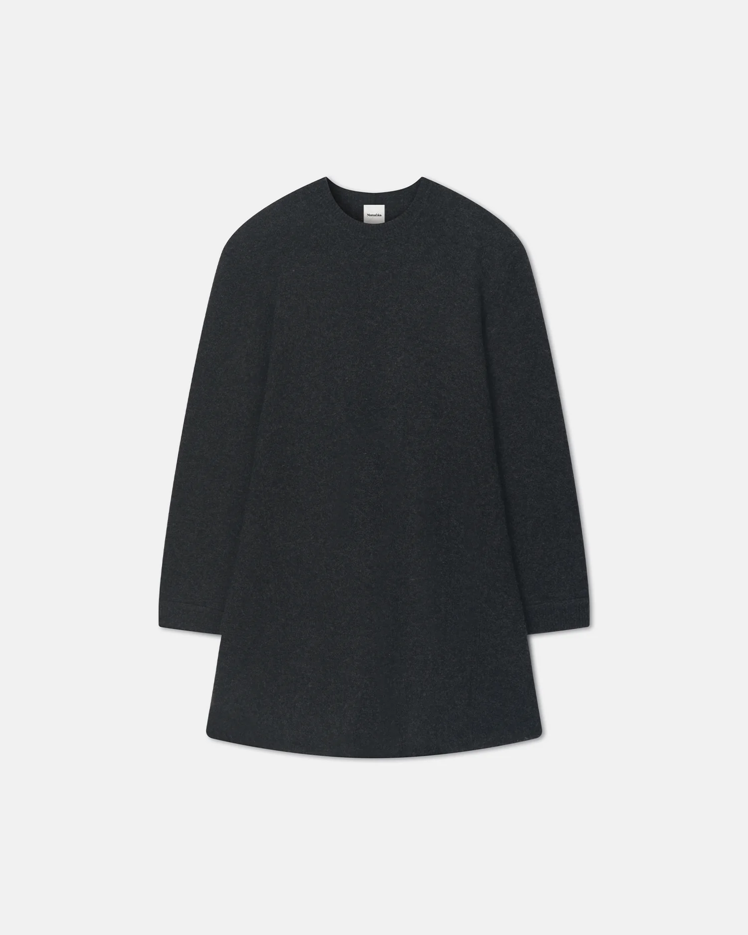 Yetta - Overwashed Merino Mini Dress - Charcoal