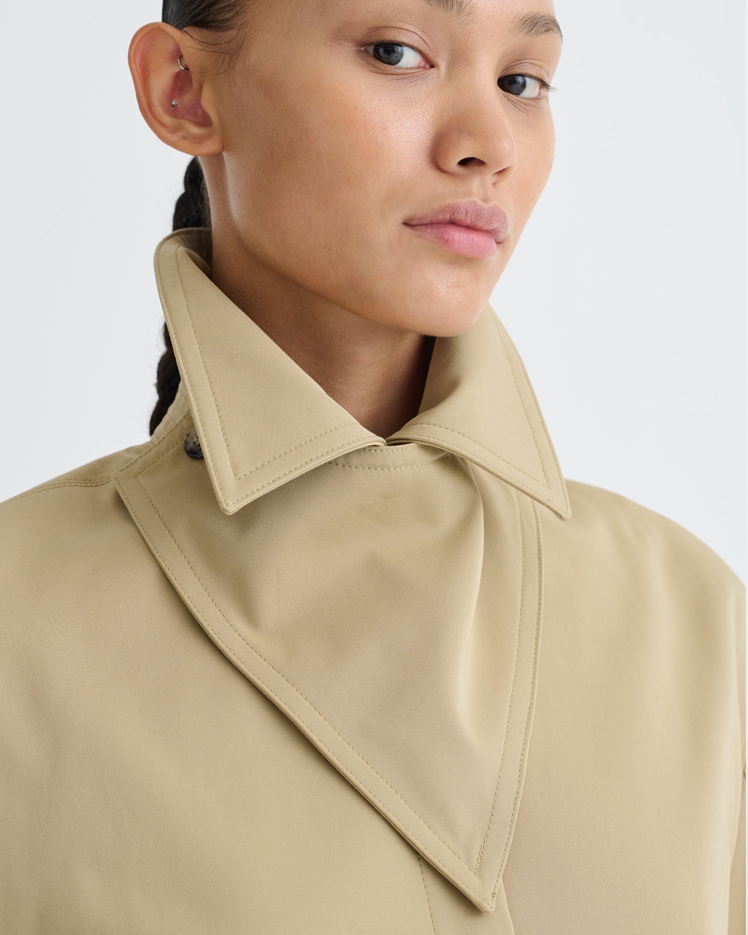 Henka - Bonded Trench/Faux Fur Jacket - Beige/Brown - Image 2