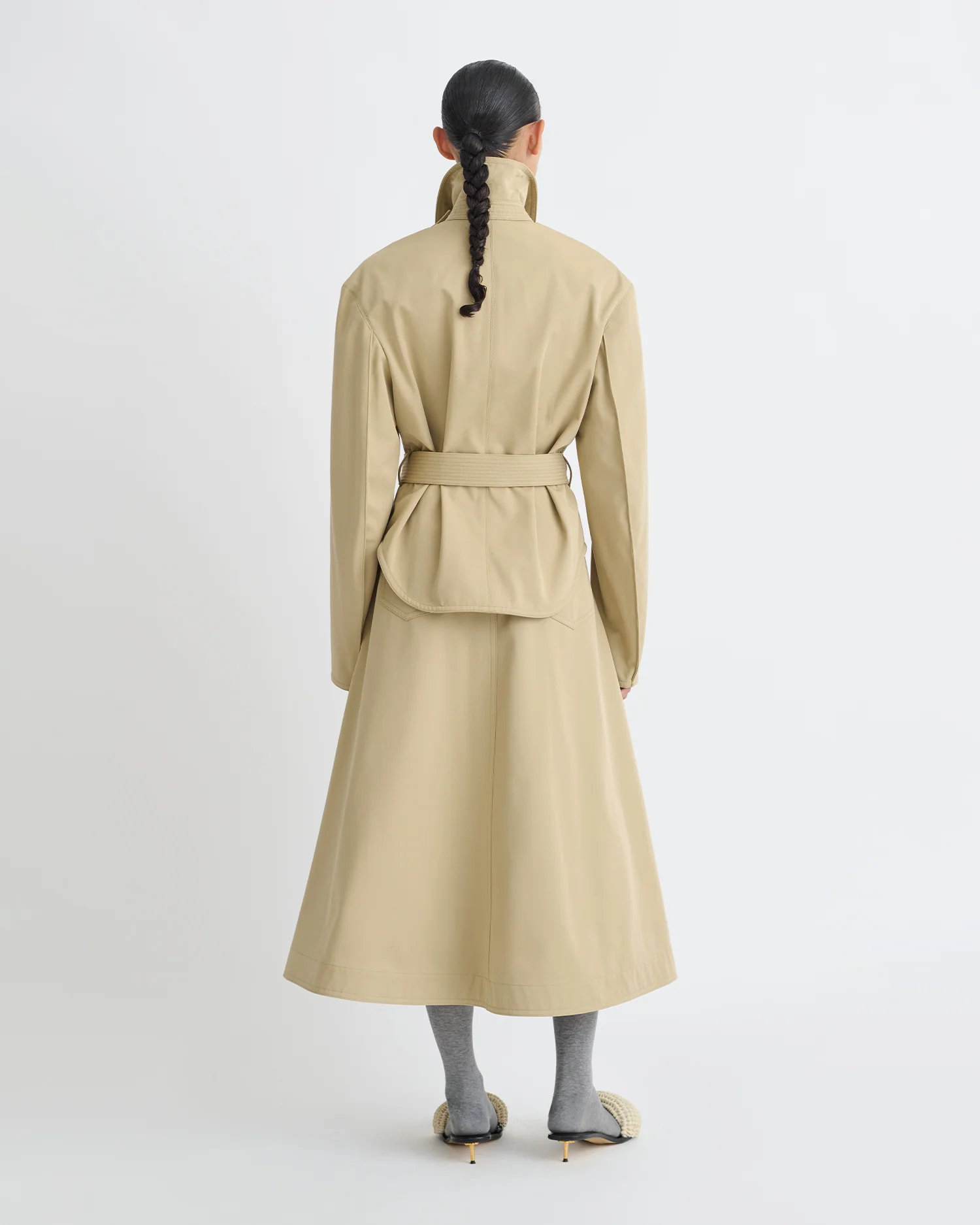 Henka - Bonded Trench/Faux Fur Jacket - Beige/Brown - Image 3