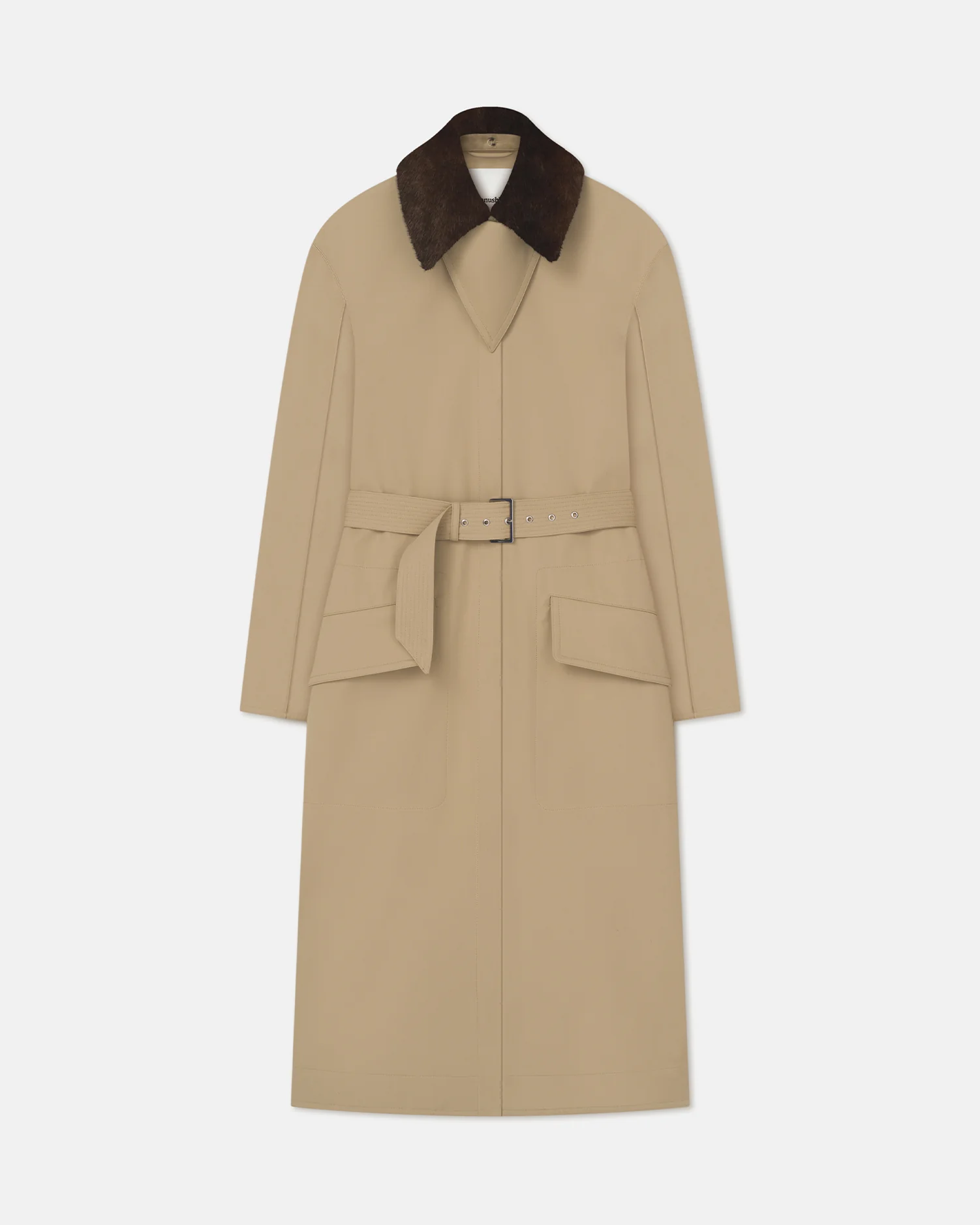 Talbot - Bonded Trench/Faux Fur Coat - Beige/Brown